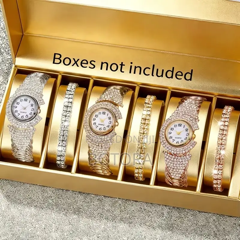 Women’S 2-Piece Jewelry Set – Stylish Watch + Bracelet - Box Included