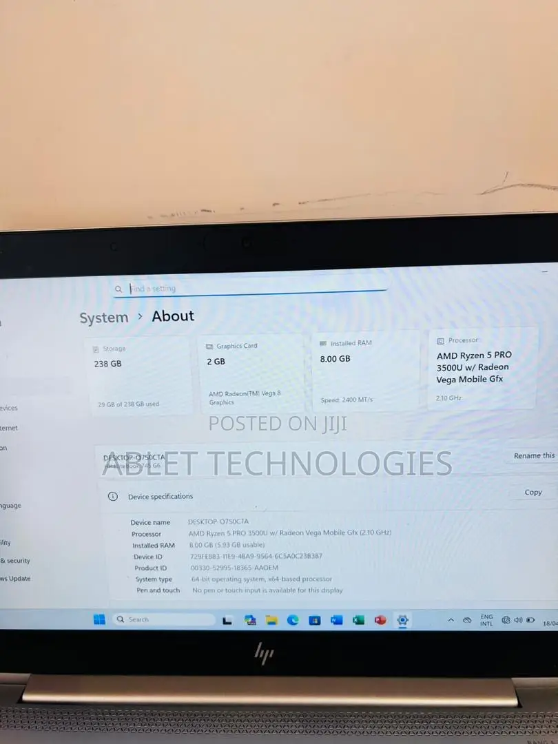 Laptop HP EliteBook 745 G6 8GB AMD Ryzen 5 SSD 256GB