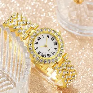 5-in-1 Women’S Gold Watch Set – Box Included