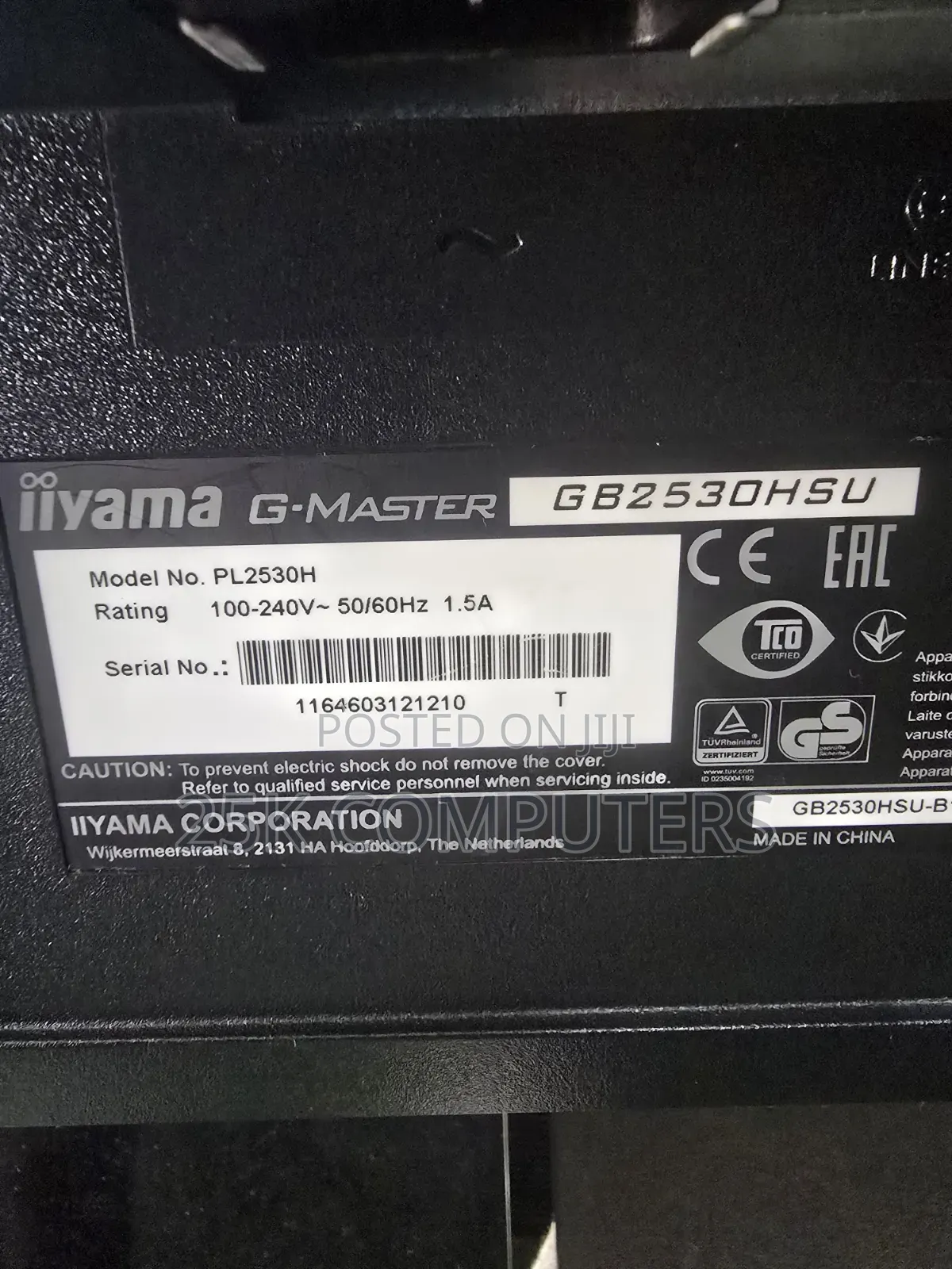 25inch Iiyama 75hz, 1ms, Gaming Monitor
