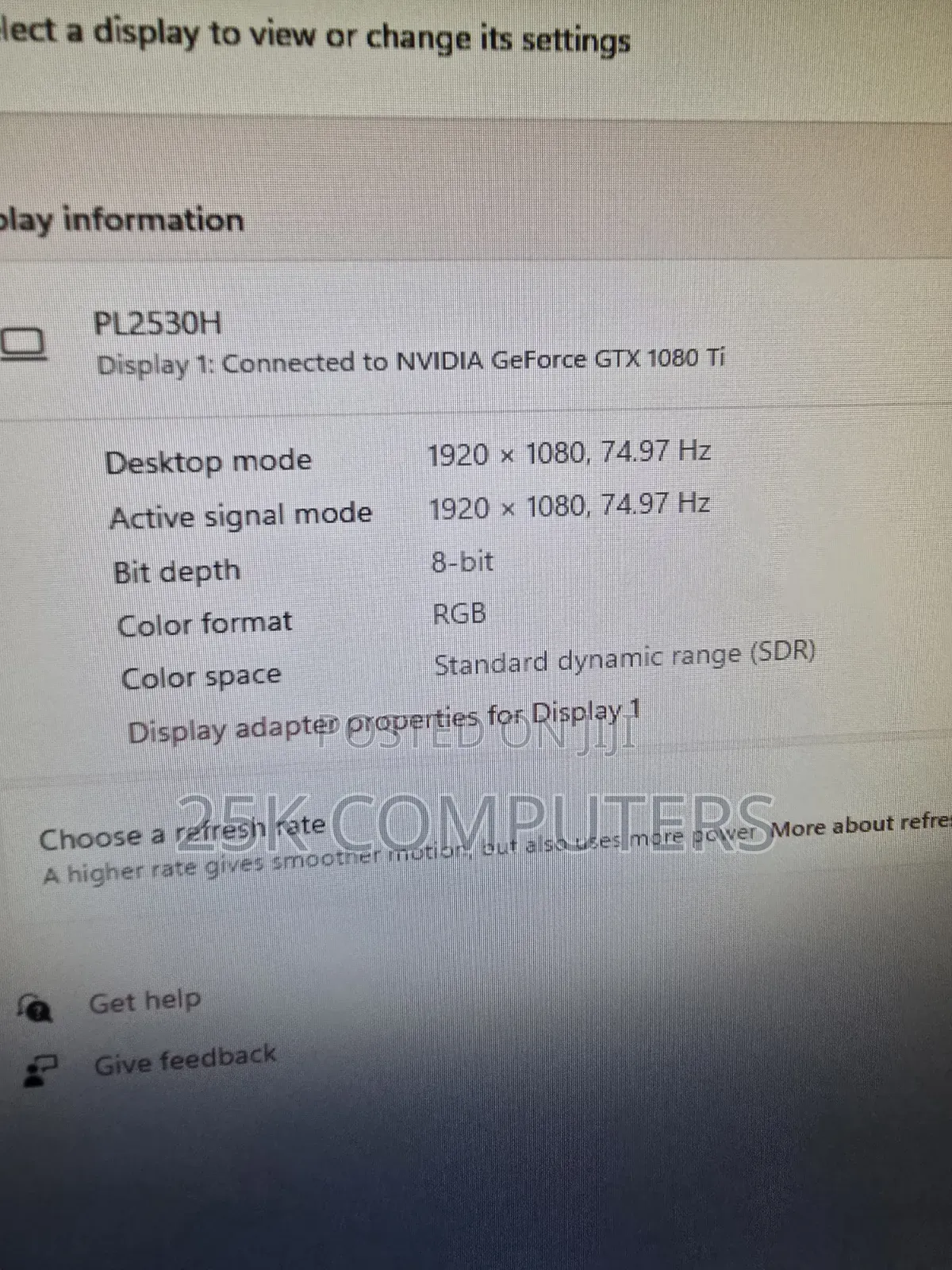 25inch Iiyama 75hz, 1ms, Gaming Monitor