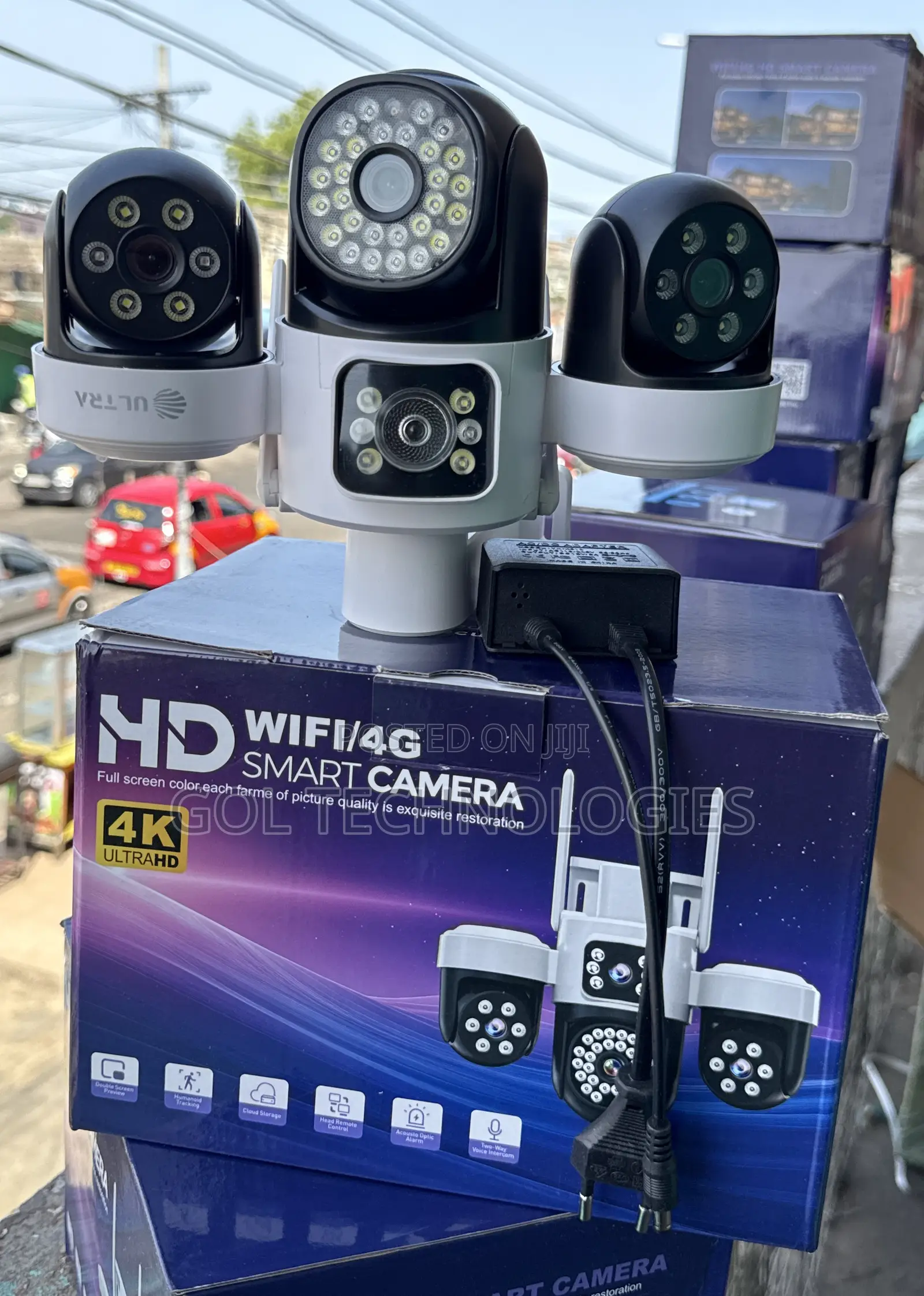 3lens Powered 4g Smart Camera Camera With Motion Detection 6mp