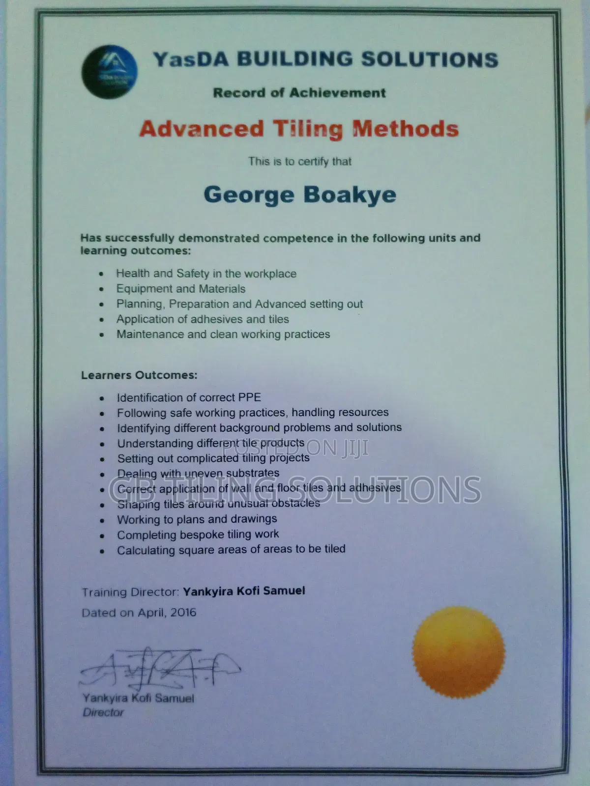 George Boakye Tiling Solutions
