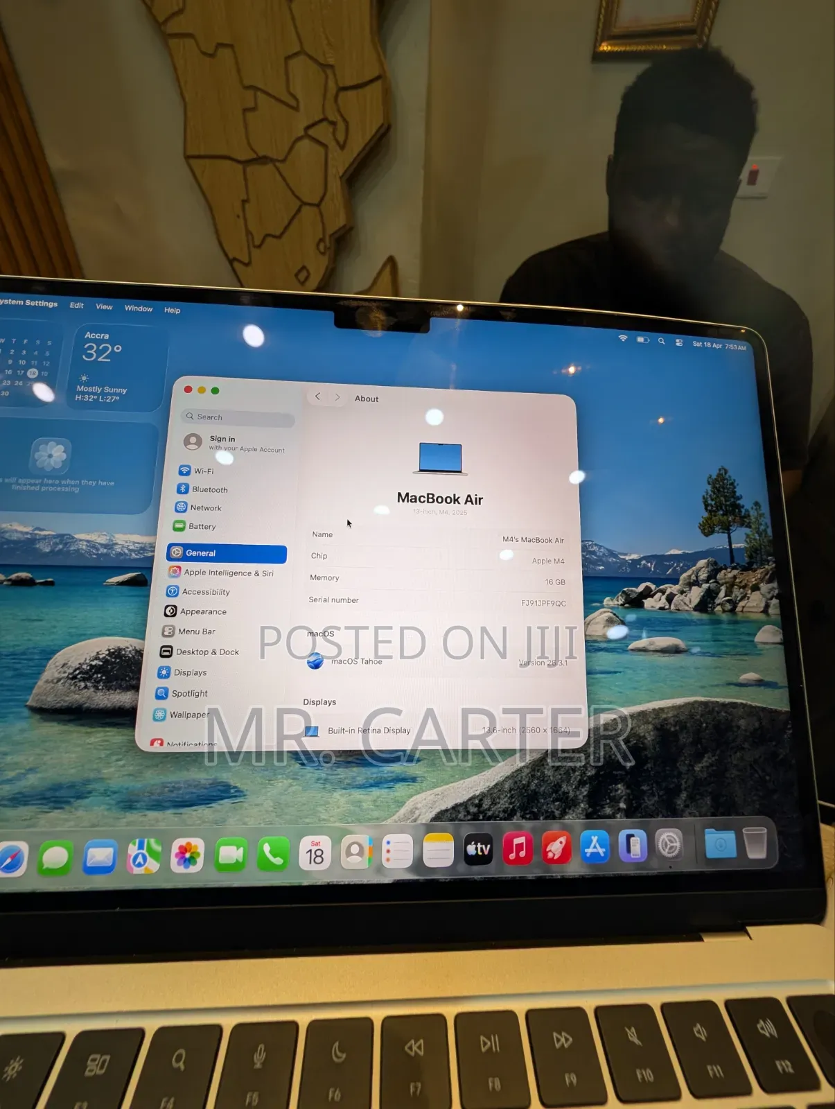 New Laptop Apple MacBook Air 2025 M4 13-inch 16GB Apple M4 SSD 256GB