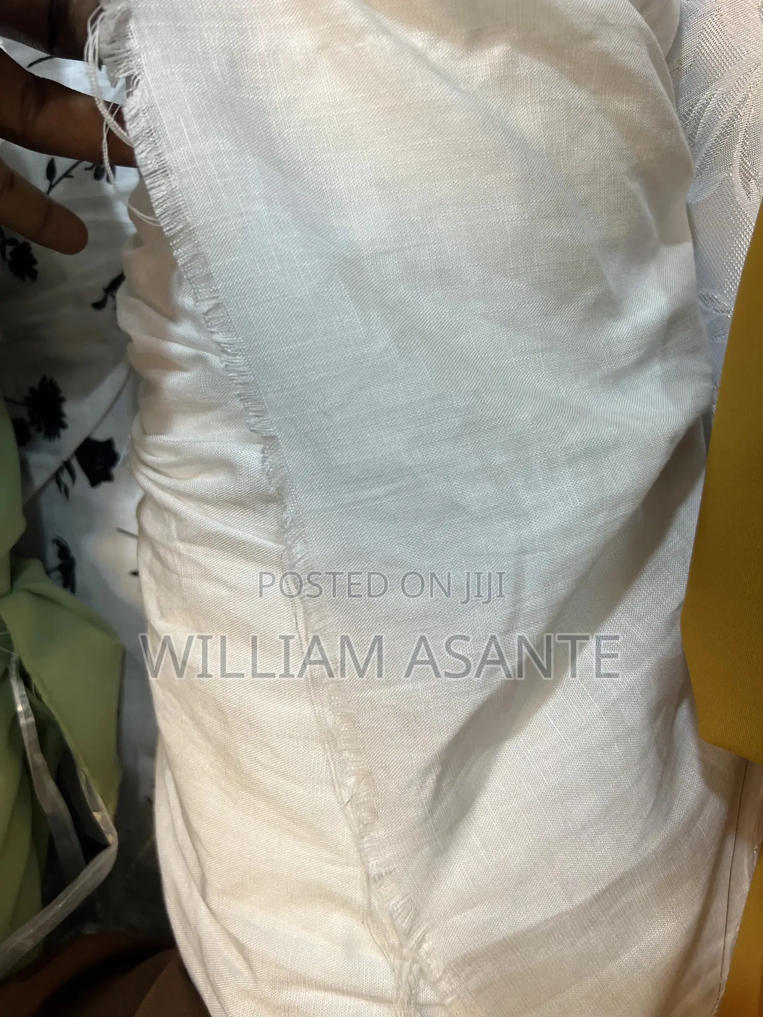 Authentic White Linen Fabric