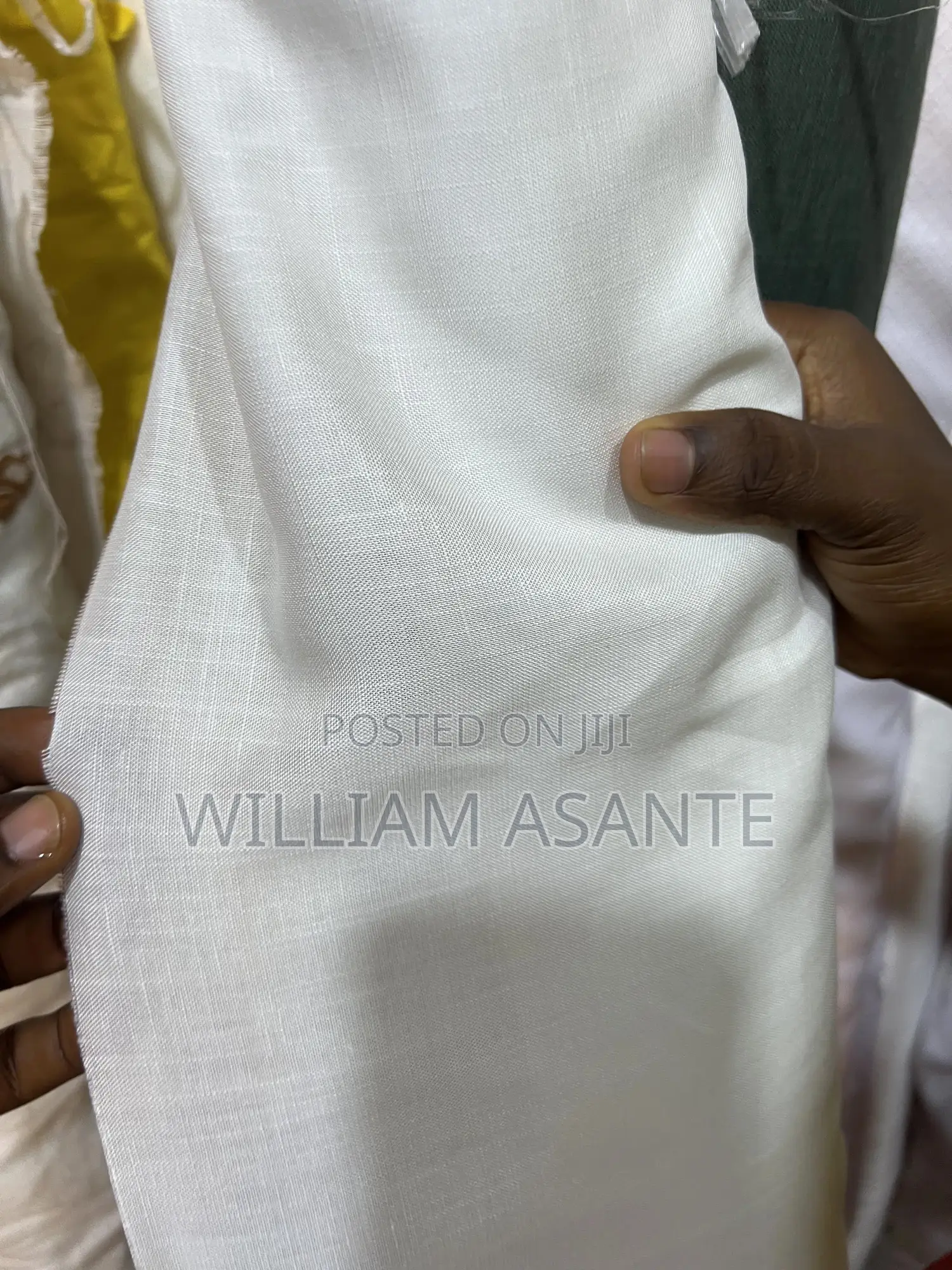 Authentic White Linen Fabric