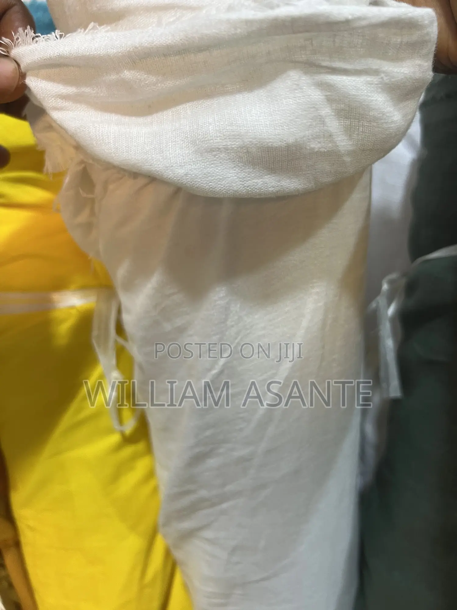 Authentic White Linen Fabric