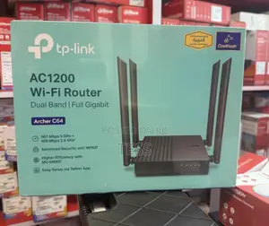 Tp-Link Wi-Fi Router Archer C64 Ac1200 Dual-Band Gigabit (Not a Sim)