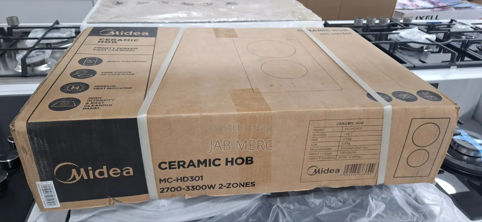 30cm X 60cm Midea 2 Zones Electric Cooktop Hob 2 Burners Cooker Stove