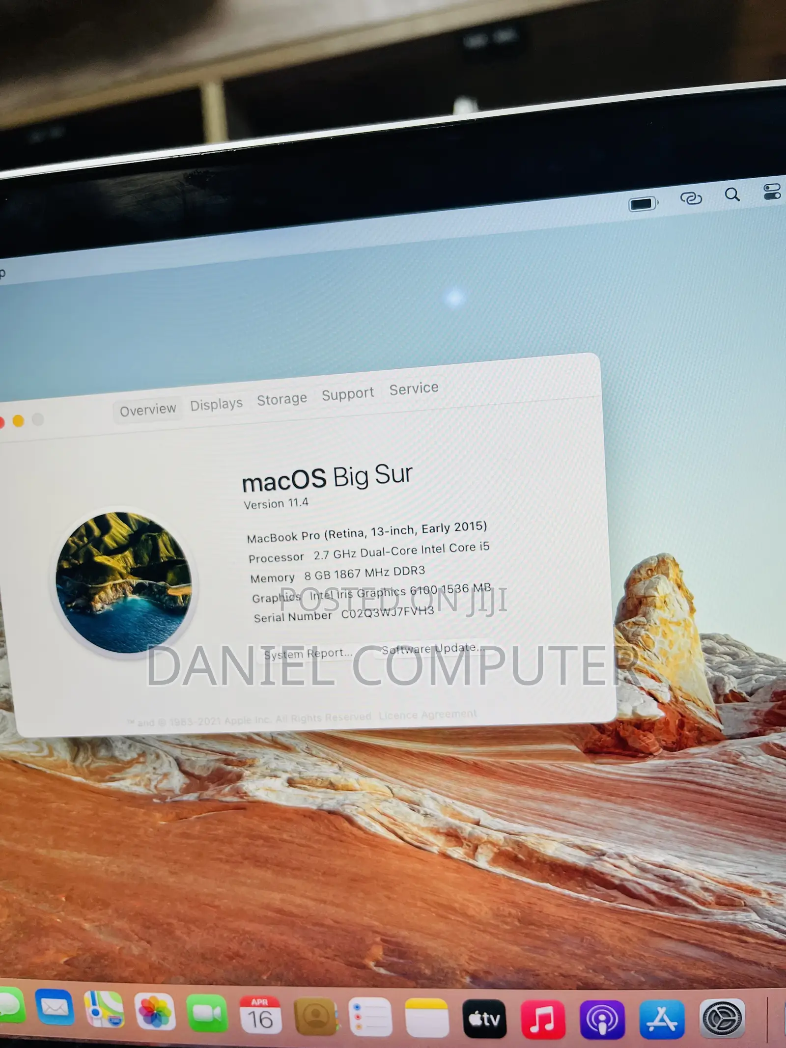 Laptop Apple MacBook Pro 2015 8GB Intel Core i5 SSD 512GB