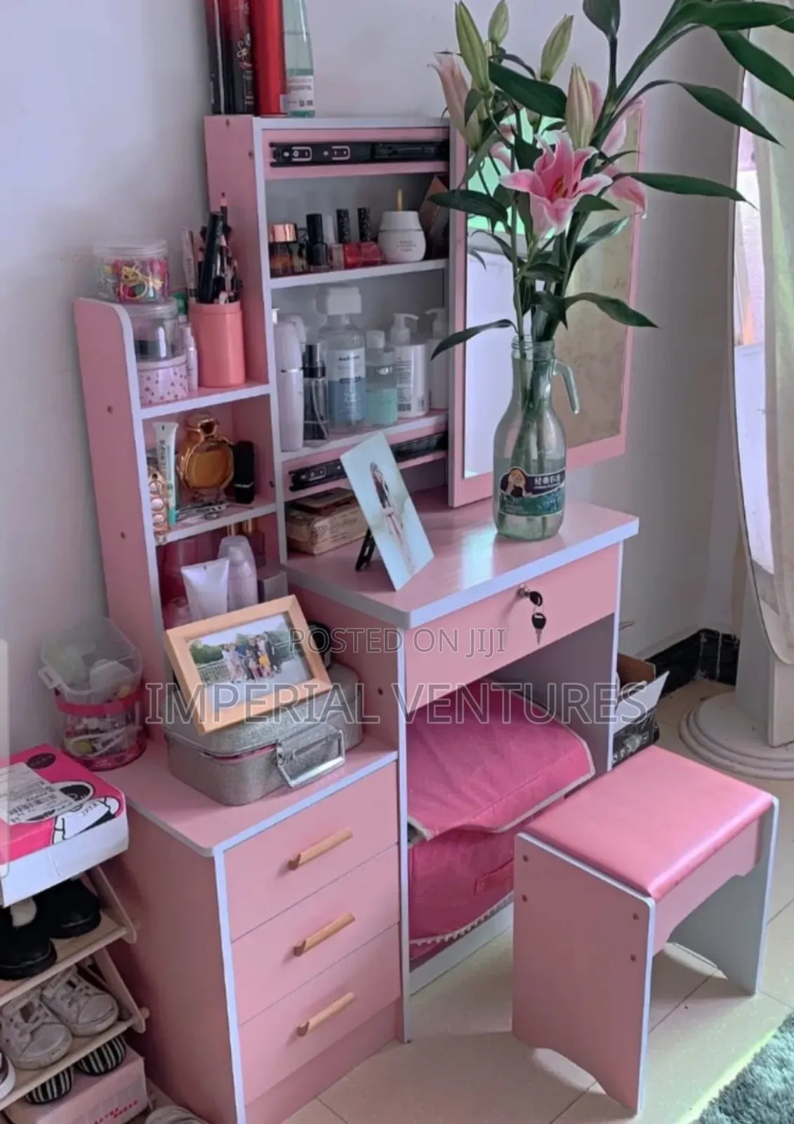 Pink Quality Multi-Purpose Dresser