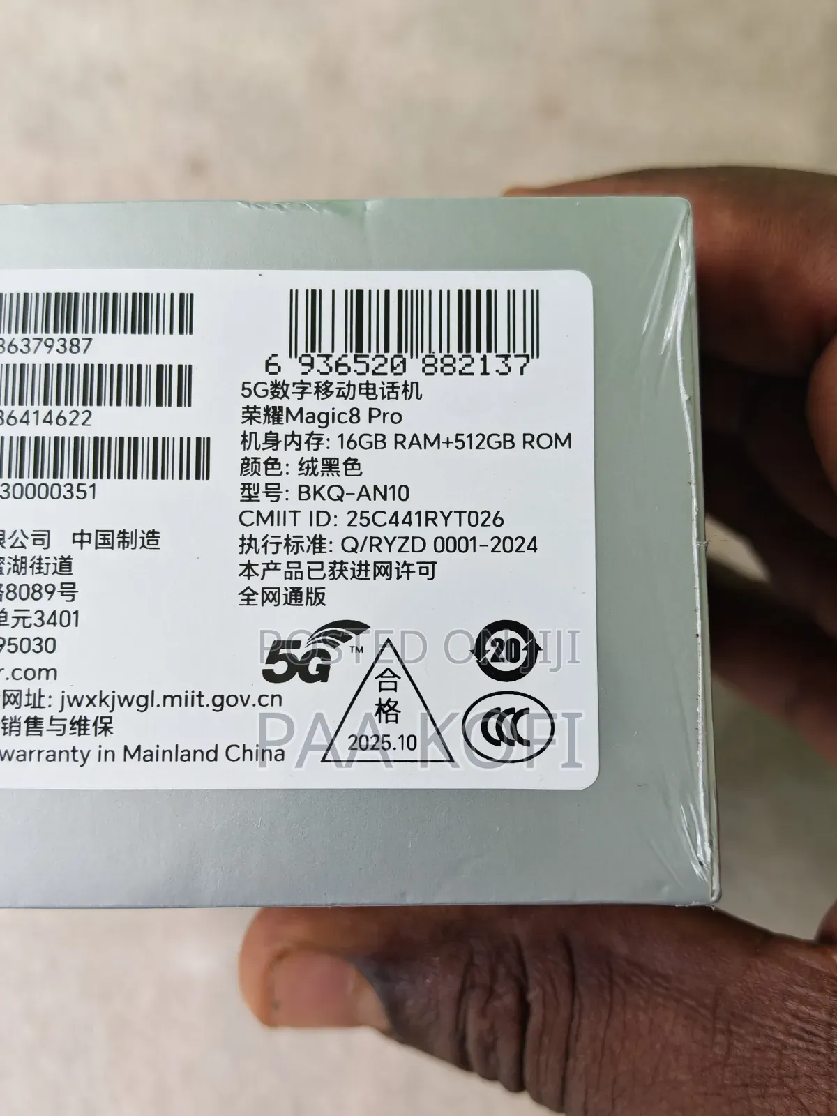 New Honor Magic8 Pro 512 GB Black