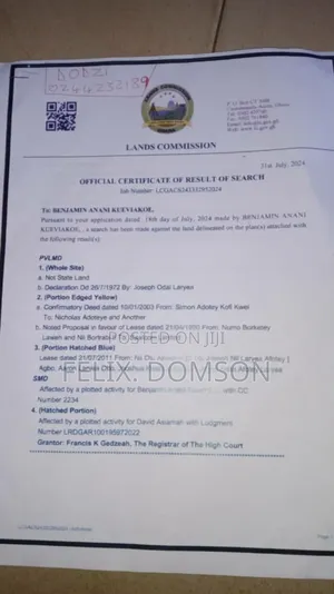 Four Plots of Titled Land for Sale at Achimota Near Neoplan Station