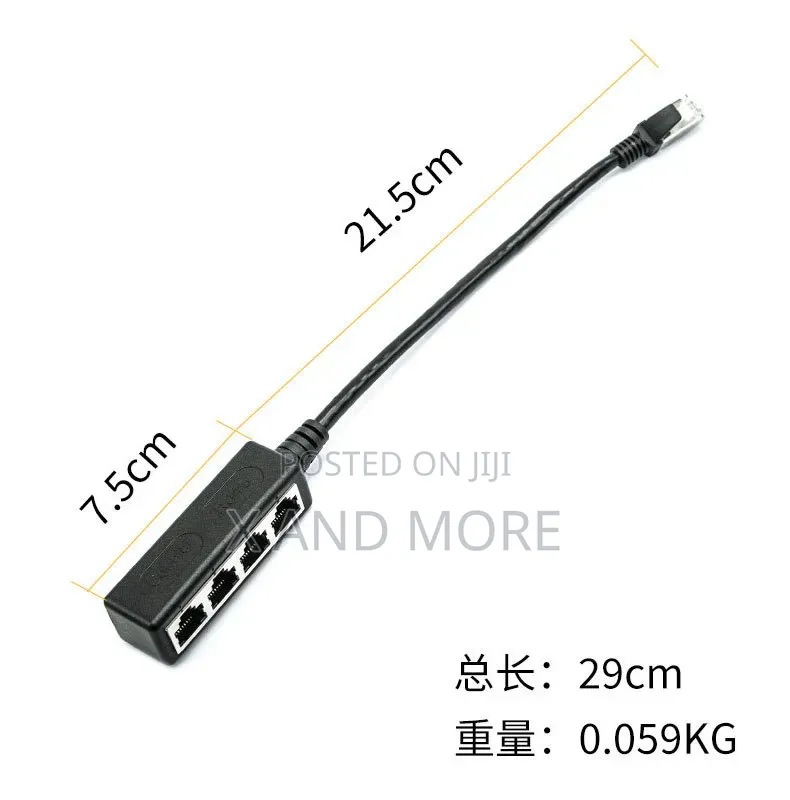 Rj45 4 in 1 Ethernet Cable Adapter Extension Splitter for Network