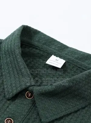 Summer Men's Shirt Textured Jacquard Short Sleeve Polo Shirts