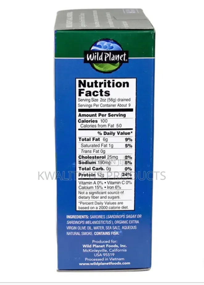 Wild Pacific Sardines in Extra Virgin Olive Oil