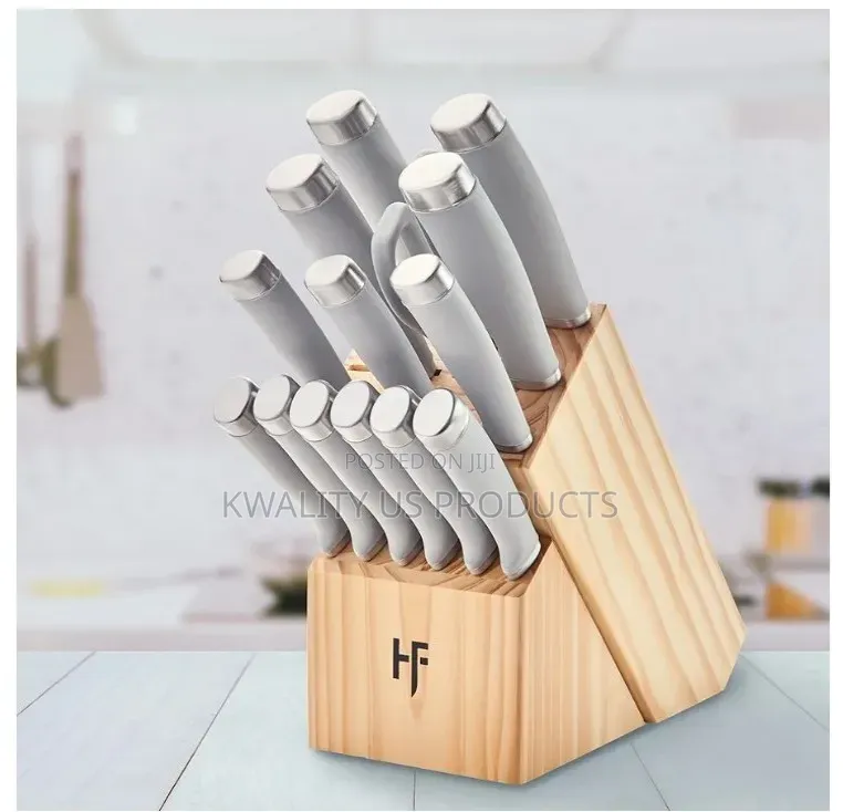Hampton Forge 15-Piece Knife Set With Hardwood Counter Block
