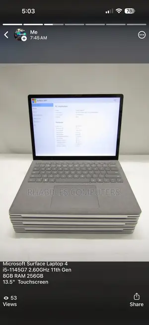 Laptop Microsoft Surface Laptop 4 8GB Intel Core i5 SSD 256GB
