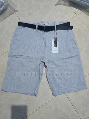 Men's Cutton Shorts With Khaki Texture