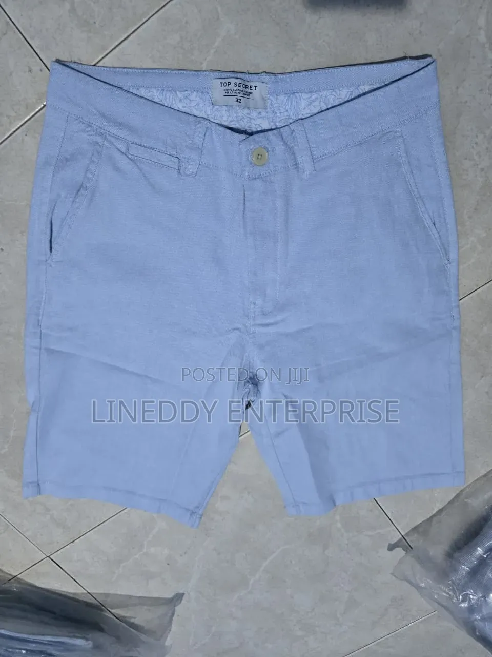 Men's Cutton Shorts With Khaki Texture
