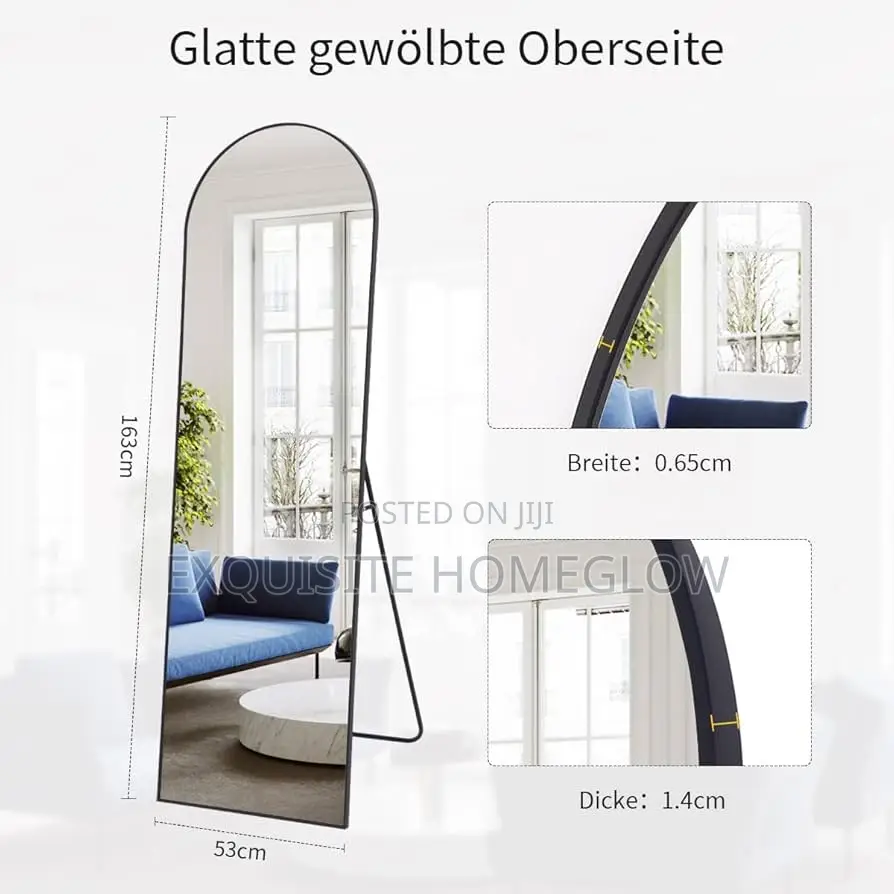 Arched Full Body Mirror With Stand Available In Stock