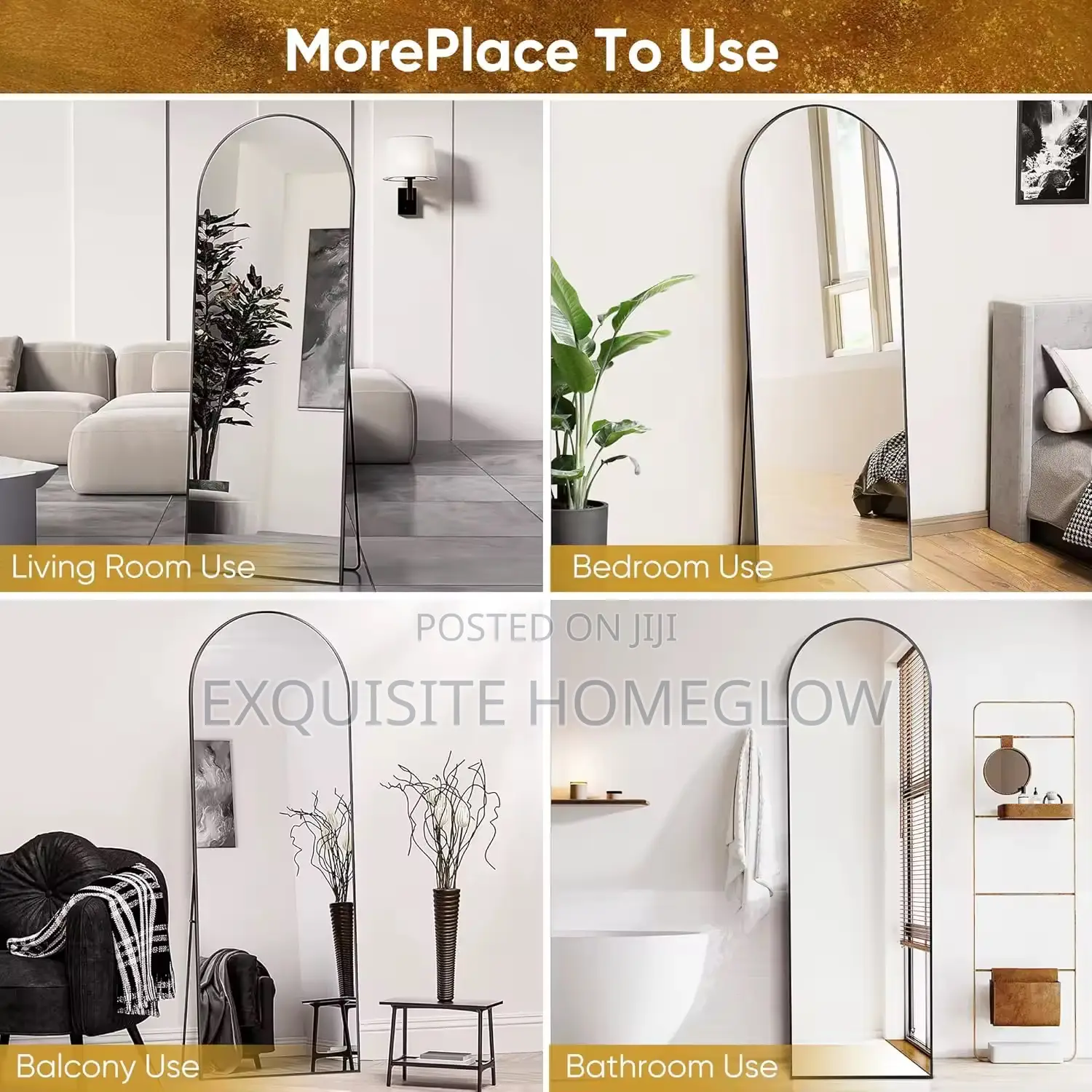 Arched Full Body Mirror With Stand Available In Stock