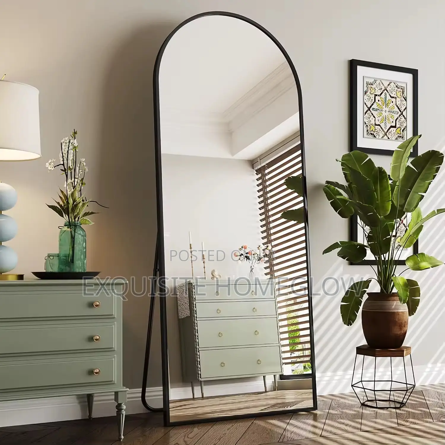 Arched Full Body Mirror With Stand Available In Stock
