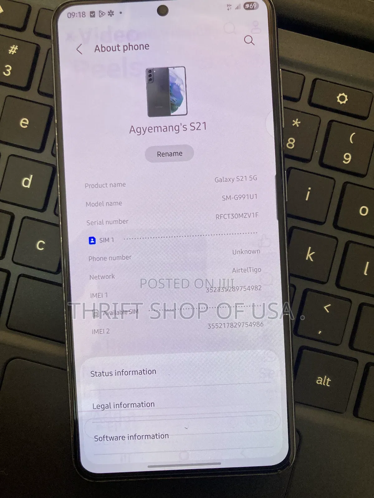 Samsung Galaxy S21 5G 128 GB Black