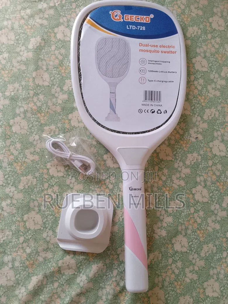 High Power 1200mah Gecko Ltd728 Mosquito Insect Killer Bat Swatter.