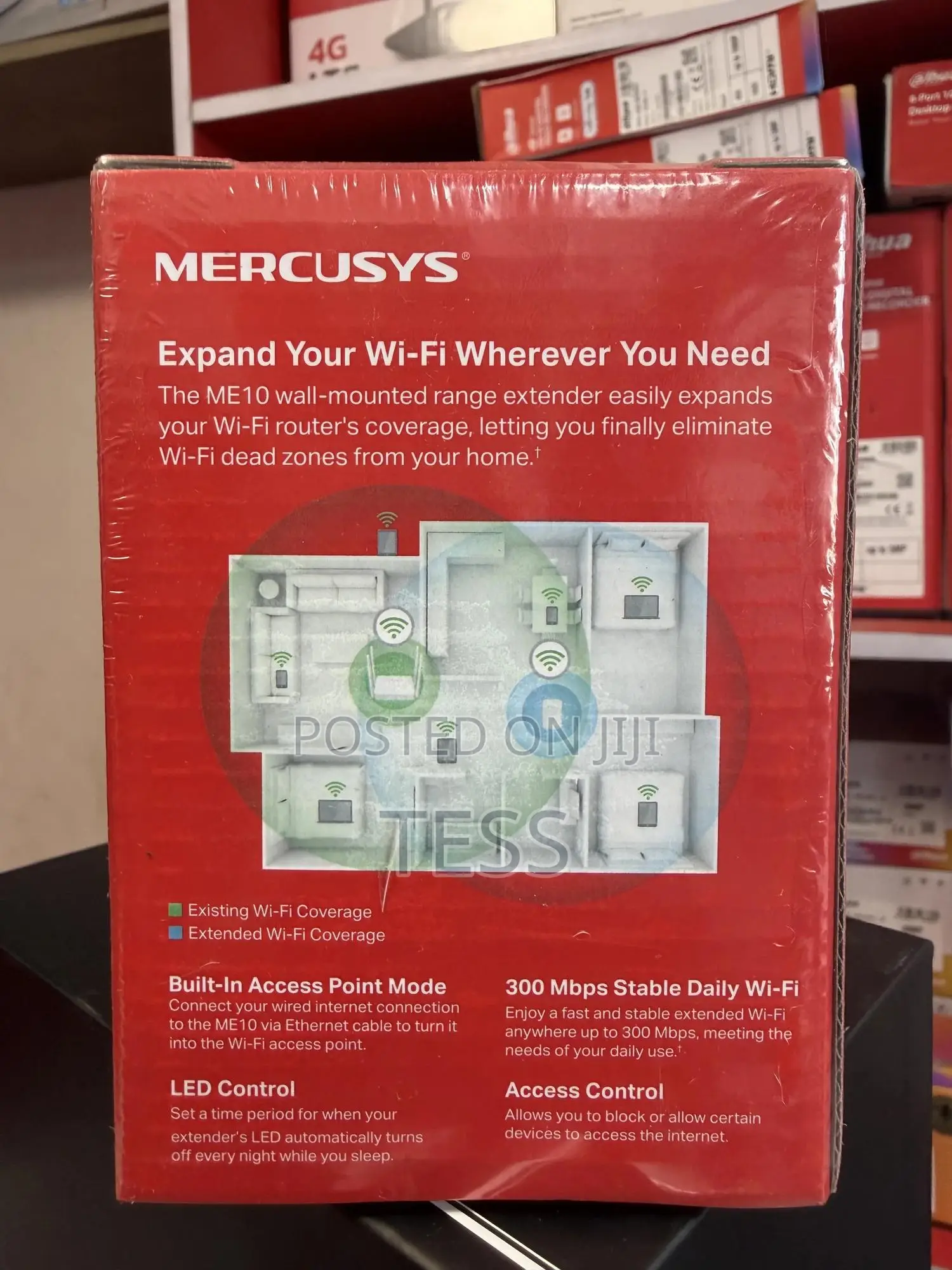 Mercusys Wifi Extender Booster Me10 N300mbps With Lan Port
