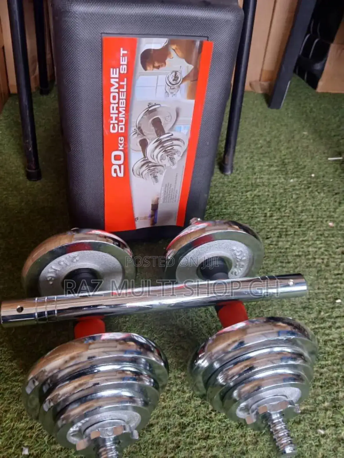 20kg Adjustable Chrome Dumbbells Set