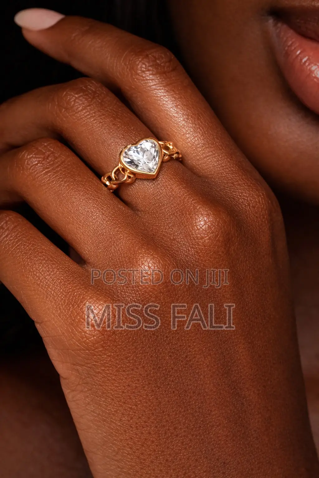 Love Flame and Crystal Promise Ring. Size 7-9