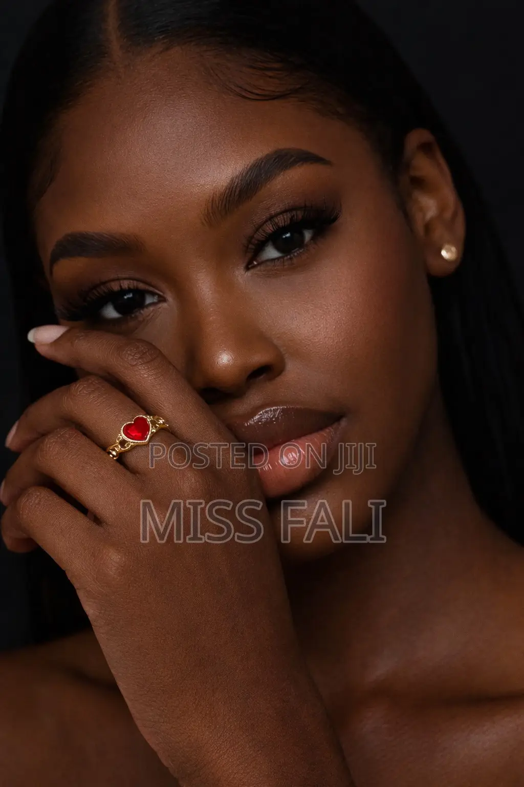Love Flame and Crystal Promise Ring. Size 7-9