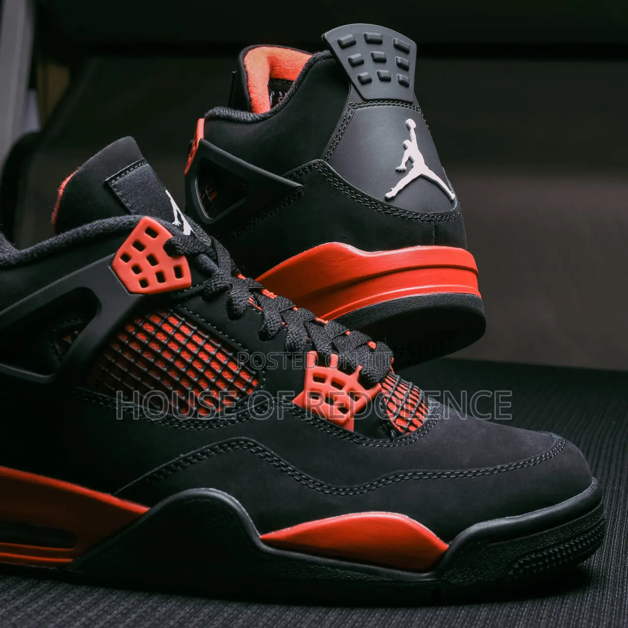 Air Jordan 4 Retro Red Thunder Crimson Sneakers