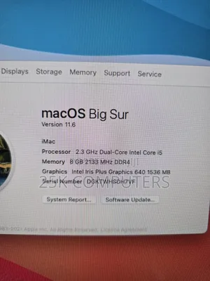 Desktop Computer Apple iMac 8GB Intel Core i5 SSD 256GB