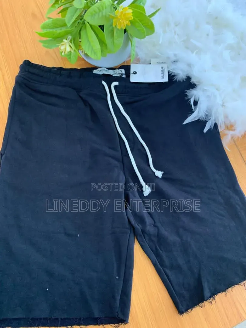 Men's Cutton Shorts With Khaki Texture