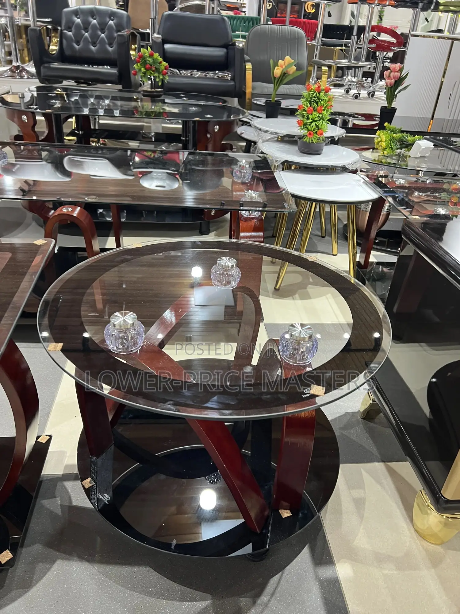 Oval Glass Center Table