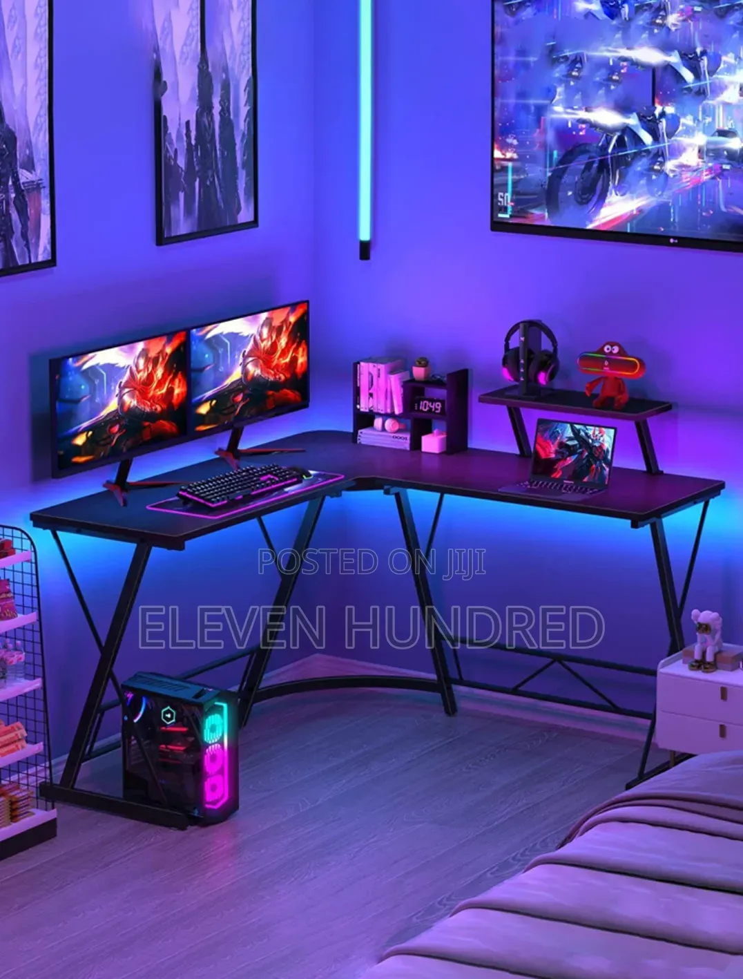 Gaming/Office/Home L-Shaped Desk