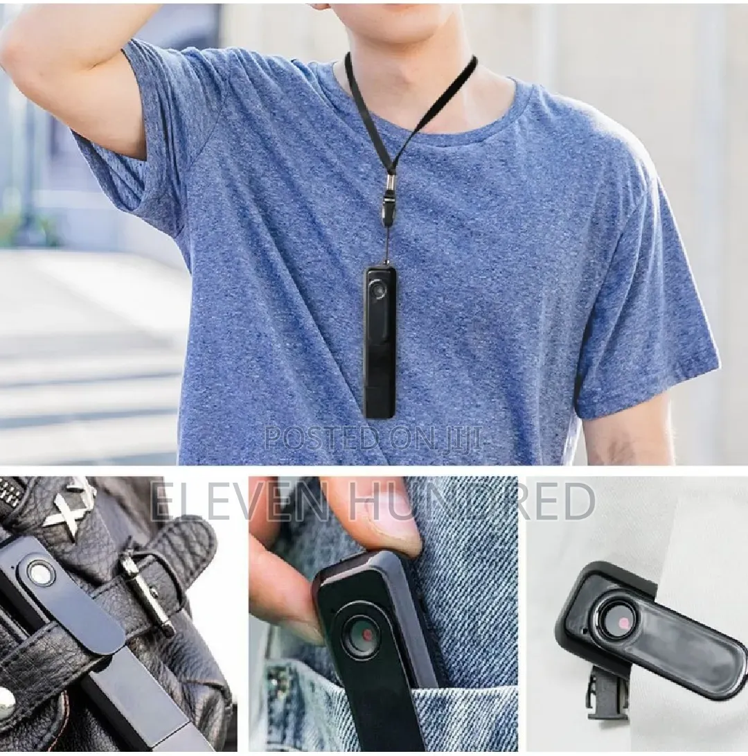 1080p Mini Video Camera Smart Voice Recording Disk Collar Clip
