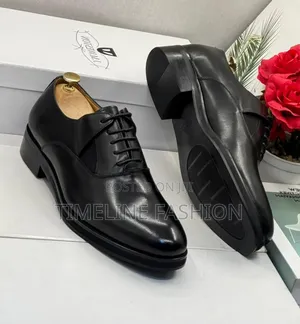 Black Leather J M Weston Men's Stylish Lace Shoes