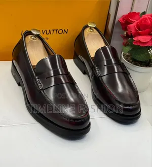 Dark Coffee Louis Vuitton Executive Men's Shoes Size 39_46