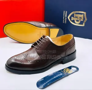 Coffee Brown Flap Lace Frank Perry Dressing Shoes