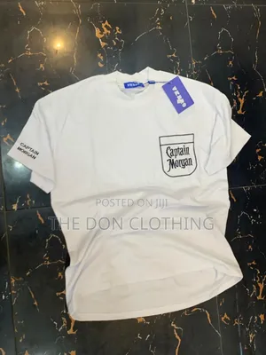 White Captain Morgan Pocket Print Tee