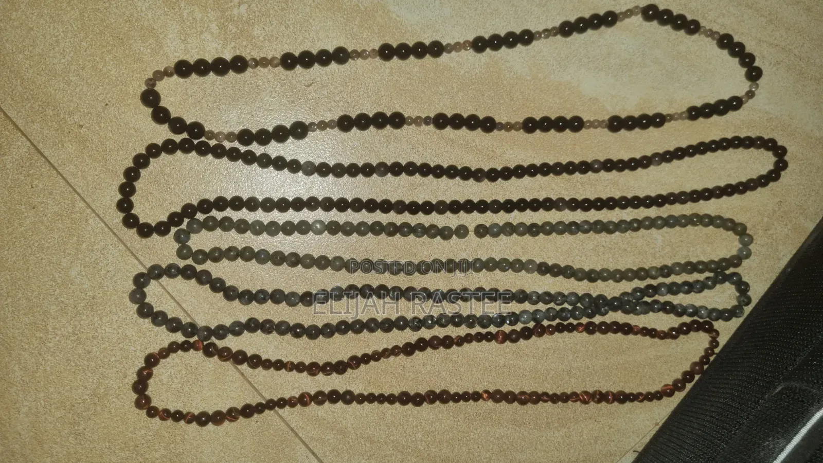 Crystal and Stone Necklaces Wrapped in Copper