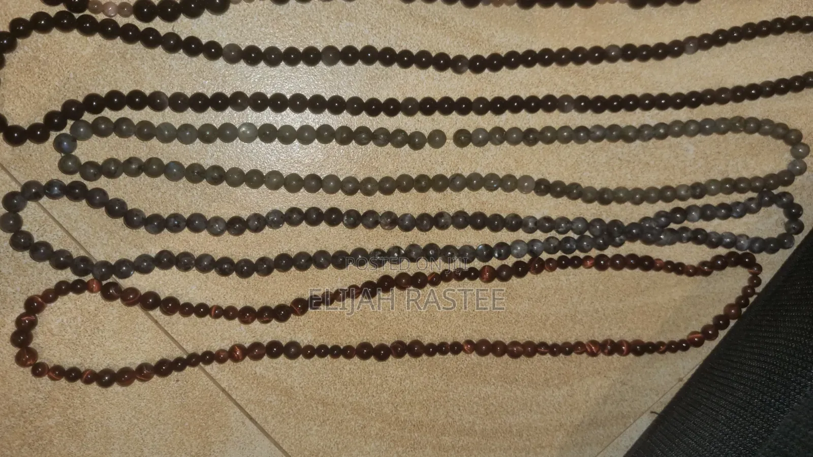 Crystal and Stone Necklaces Wrapped in Copper