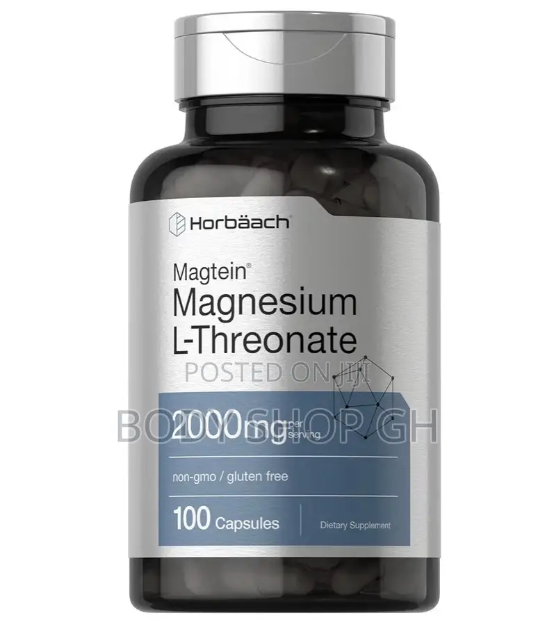 Horbäach Magtein Magnesium L-Threonate | 2000mg Supplement | 100 Caps