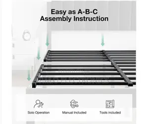 Velvet Upholstered Platform Metal Bed Frame