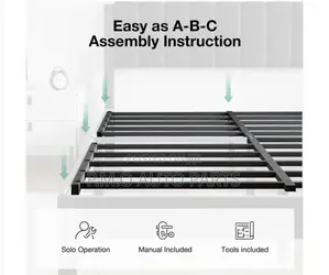 Velvet Upholstered Platform Metal Bed Frame