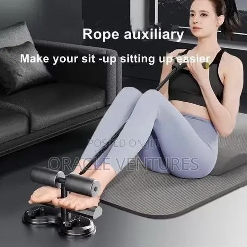 Portable Sit-Up Assistant Bar Suction Cup Abdominal Trainer