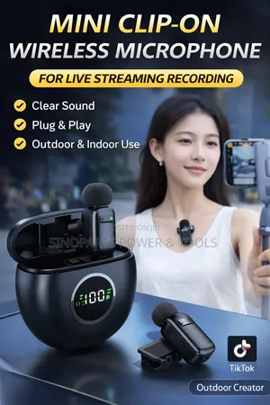 Wireless Lavalier Microphone Mini Clip Mic for Video Recording